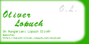 oliver lopuch business card